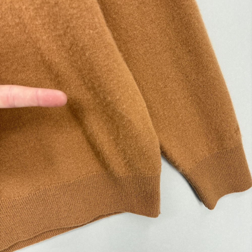 Naadam Sweater Womens Medium Brown 100% Cashmere Crewneck Raglan Knit Pullover - Picture 5 of 12